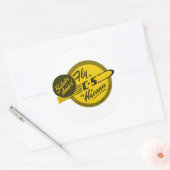 Saludos Amigos ~ Vliegt naar Havana Ronde Sticker (Envelop)