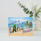Saludos de Cancun, Groeten uit het Briefkaart van (Staand voorkant)