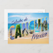 Saludos de Cancun, Groeten uit het Briefkaart van  (Voorkant / Achterkant)