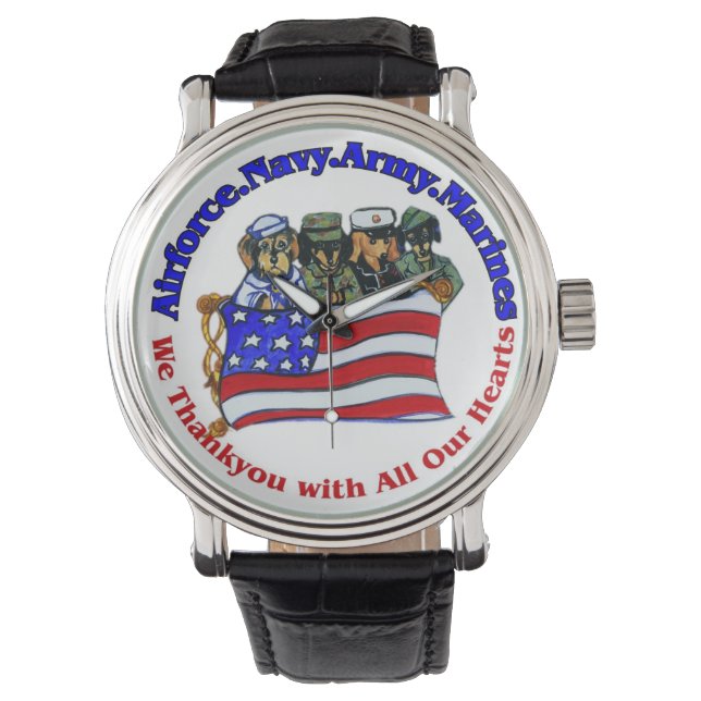 Saluerende groet aan de Troepen  Horloge (Voorkant)
