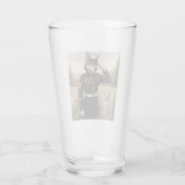 Saluerende Marine Corps Wolf Glas (Achterkant)