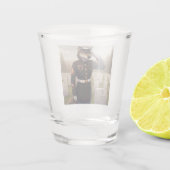 Saluerende Marine Corps Wolf Shot Glas (Achterkant)