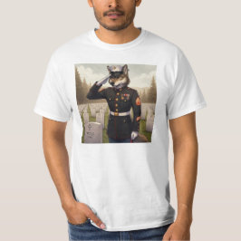 Saluerende Marine Corps Wolf  T-shirt