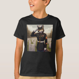 Saluerende Marine Corps Wolf  T-shirt