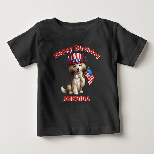 Saluki (2aa) Patriottisch Kinder T-Shirt (Voorkant)