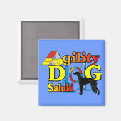 Saluki Agility Geschenken Magneet (Voorkant / Achterkant)