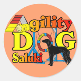 Saluki Agility Gifts Ronde Sticker