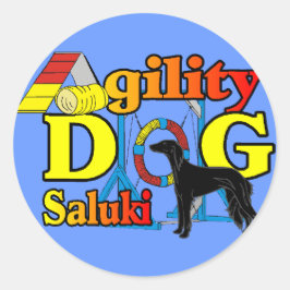 Saluki Agility Gifts Ronde Sticker