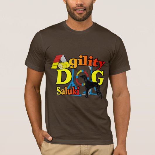 Saluki Agility Gifts T-shirt (Voorkant)