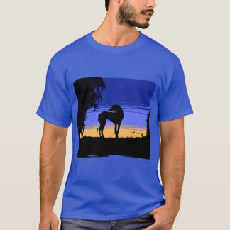 Saluki at night t-shirt