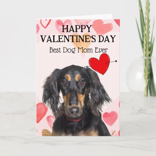 Saluki Beste Hond Moeder Aangepaste Valentijnsdag  Feestdagen Kaart (Voorkant)