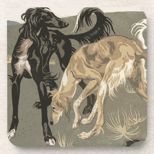 Saluki Bier Onderzetter (Voorkant)