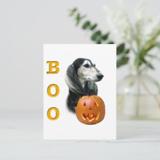 Saluki Boo Briefkaart (Staand voorkant)