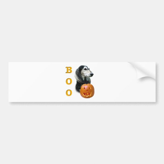 Saluki Boo Bumpersticker (Voorkant)