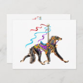 Saluki Carousel Black & Tan Kaart (Voorkant / Achterkant)