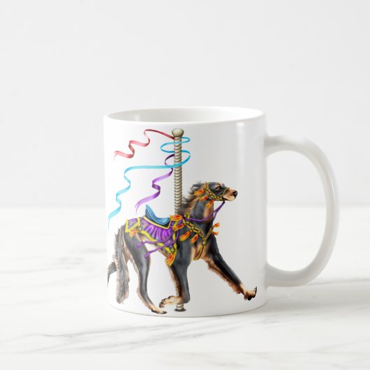 Saluki Carousel Black & Tan Koffiemok (Rechts)