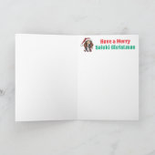 Saluki Christmas Stocking Kaart (Binnen)