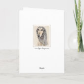 Saluki die (Fawn) - het Leuke Originele Art. van Kaart (Achterkant)