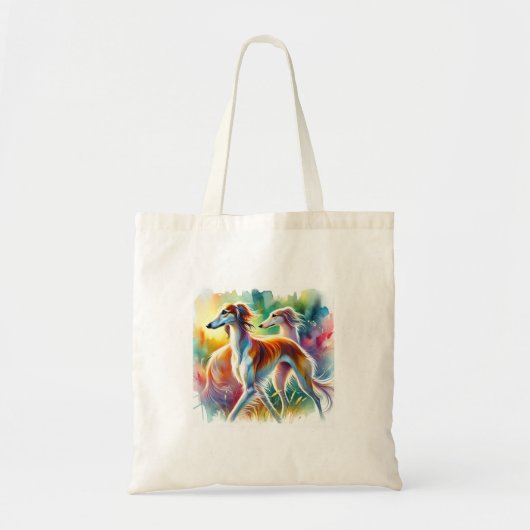 Saluki Dog 090724AREF103 - Watercolor Tote Bag (Voorkant)