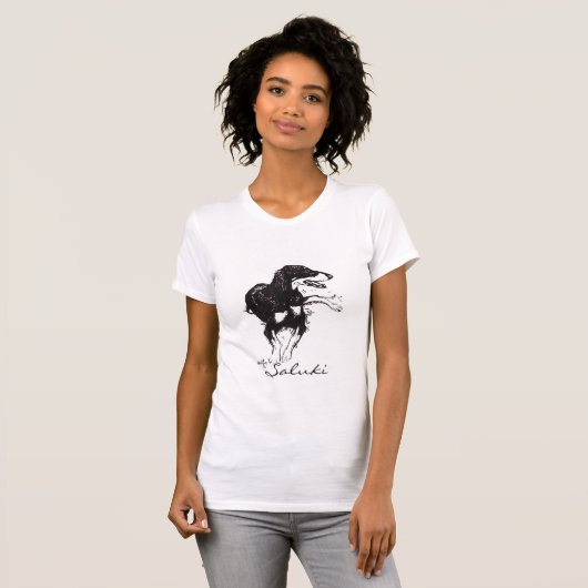 Saluki Dog Art Shirt (Voorkant volledig)