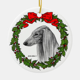 Saluki Dog Art van Glenda S. Harlan Keramisch Ornament