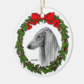 Saluki Dog Art van Glenda S. Harlan Keramisch Ornament (Links)
