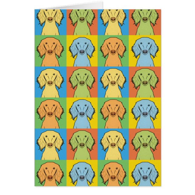 Saluki Dog Cartoon Pop-Art, Perzisch Grieks (Voorkant)