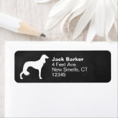 Saluki Dog Silhouette Return Address Labels (Insitu)