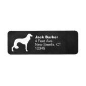Saluki Dog Silhouette Return Address Labels (Voorkant)