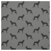 Saluki Dog Silhouettes Grey and Black Patterned Stof (Swatch)