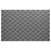 Saluki Dog Silhouettes Grey and Black Patterned Stof (Fat Quarter)