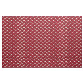 Saluki Dog Silhouettes Red en White Patterned Stof (Yard (91,4 cm))