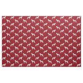 Saluki Dog Silhouettes Red en White Patterned Stof (Fat Quarter)