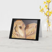 Saluki droomt Wenskaart Kaart (Gele Bloem)