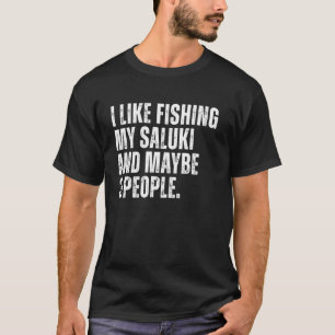 Saluki-eigenaar Visliefhebber Grappige Hond Papa T-shirt