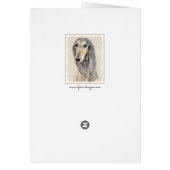 Saluki (Fawn) schilderen - Kute Original Dog Art (Achterkant)