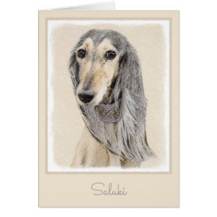 Saluki (Fawn) schilderen - Kute Original Dog Art