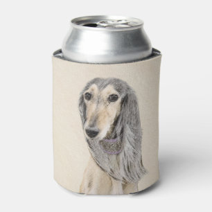 Saluki (Fawn) schilderen - Kute Original Dog Art Blikjeskoeler