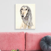 Saluki (Fawn) schilderen - Kute Original Dog Art Canvas Afdruk (Insitu (Woonkamer))