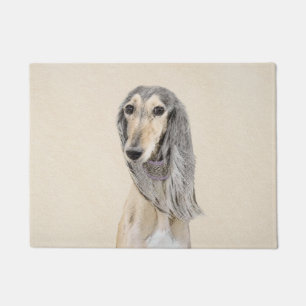 Saluki (Fawn) schilderen - Kute Original Dog Art Deurmat