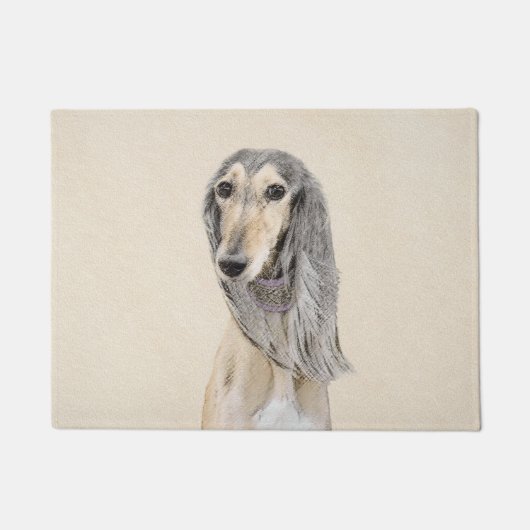 Saluki (Fawn) schilderen - Kute Original Dog Art Deurmat (Voorkant)