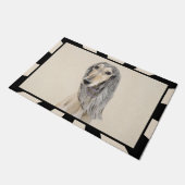 Saluki (Fawn) schilderen - Kute Original Dog Art Deurmat (Schuin)