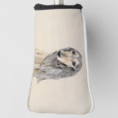 Saluki (Fawn) schilderen - Kute Original Dog Art Golfheadcover (Draai 90)