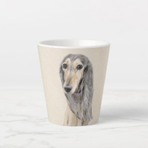 Saluki (Fawn) schilderen - Kute Original Dog Art Latte Mok