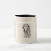 Saluki (Fawn) schilderen - Kute Original Dog Art Mok (Midden)