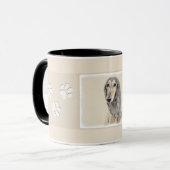 Saluki (Fawn) schilderen - Kute Original Dog Art Mok (Voorkant links)