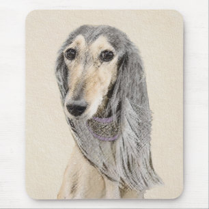 Saluki (Fawn) schilderen - Kute Original Dog Art Muismat