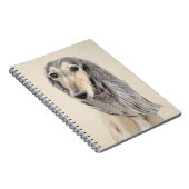 Saluki (Fawn) schilderen - Kute Original Dog Art Notitieboek (Rechterzijde)