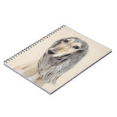 Saluki (Fawn) schilderen - Kute Original Dog Art Notitieboek (Linkerzijde)