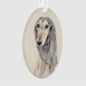 Saluki (Fawn) schilderen - Kute Original Dog Art Ornament (voorkant)